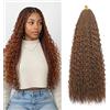 BLTYXT Goddess Boho Box Braids Crochet hair 18 Inch 8 Packs Pre Looped Water Wave Crochet Hair for Women Hair Extension (30, 18 Inch(8 Packs))