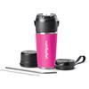 Nutribullet Flip NBP016MA, Frullatore Portatile con Tazza Isolante da 590ml, Mantiene il Freddo per 24h, Frulla Ghiaccio, Inclusi Coperchio e Cannuccia, Ricarica USB-C, Acciaio Inossidabile, Magenta