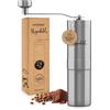 Morgenheld Macinacaffè manuale in acciaio inossidabile - Macinatura regolabile con macine in ceramica - Macinino a mano con macine coniche - Coffee Grinder espresso per outdoor e campeggio