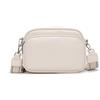 WUZIA Borsa a tracolla da donna in poliuretano, piccola borsa a tracolla con tracolla regolabile, per viaggi, shopping, lavoro, uso quotidiano, Beige