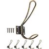 Fuxxer Ganci appendiabiti classici da parete, in bronzo anticato, set da 5