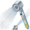MEKO Soffione Doccia con Filtro a 15 Fasi, Soffione Anticalcare con Tubo da 1,5M, 3 + 1 Tipi di Getti per Soffione Doccia ad Alta Pressione e Risparmio Idrico - Blu
