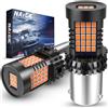 NATGIC BAU15S PY21W Lampadine LED Ambra, 12496 7507 CanBus Senza Errori Resistenza di Carico Integrata per Indicatori di Direzione Luce Lampeggiante - 89 pezzi Chip LED 4000LM 21W (2 pezzi)