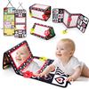 Vicloon Giocattoli a Specchio per Bambini, Libro Sensoriale con Specchio, Tummy Time Bianco e Nero Giocattoli Educativi, Giochi Montessori Neonato, Pieghevole, per Neonati 0-12 Mesi