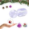 FIBOUND 10 Pezzi Palla di Natale Trasparente, Palla di Riempimento Dell'ornamento, Palla di Vuota Trasparente, Sfera Decorativa di Plastica, Palline Albero Natale, per Festival Festa Decorazione (4cm)