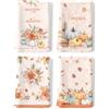 Arquiel Autunno Zucca Floreales Set di 4 Strofinacci Cucina Strofinacci Cotone 100% Assorbente Canovacci Cucina Decorazione Regali di Vacanza 48 Cm X 70 Cm
