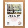 3-B Cornice portafoto ISEO - marrone (rovere) - 30 x 40 cm - Cornice in legno, cornice per documenti con vetro acrilico