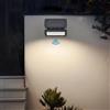 VOMI Lampada da Parete Esterno con Sensore di Movimento, 6W Pieghevole Applique da Parete Dimmerabile con 3 Modalità di Illuminazione, IP65 Impermeabile, Faretti Solari LED per Garage Giardino