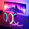 Monemey Retroilluminazione per Monitor PC da 27 Pollici, Striscia Luminosa a LED RGBIC Sincrona con Colore Dello Schermo e Musica per Giochi, Film, Ecc, Facile da Usare Senza Fotocamera (3 Striscia LED)