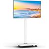 NearHub Carrello mobile per TV con rotelle, per schermi da 26 a 70 pollici, carrello portatile per TV mobile su ruote, supporta fino a 39,9 kg, supporto per TV regolabile in altezza con supporto