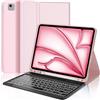JADEMALL Custodia Tastiera per iPad Air 13 M2/M3 2024/2025, Italiano QWERTY Tastiera Retroilluminata Bluetooth Rimovibile Custodia con Supporto Pencil per iPad Air 13 M3 2025, Rosa