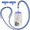 BGHHEU Cordino per Cellulare Telefono Universale,Regolabile Rimovibile Laccetto Corda da Collo Nylon con 3 Patch,cinturino per cellulare adatto per tutte le custodie standard (Blu cielo)