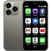 CatCalls Mini smartphone sbloccato 4G cellulare, 3.0 pollici, 32 GB espandibile fino a 128 GB, doppia fotocamera SIM Android 10.0, supporto WiFi Bluetooth Backup telefono (XS15-Grey)