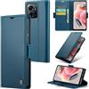 Rerzoiro Cover per Xiaomi Redmi Note 12 4G Custodia Portafoglio [Blocco RFID] Premium Pelle PU Wallet Case Flip Libro con Porta Carte Slot Supporto Flip Case per Xiaomi Redmi Note 12 4G, Blu