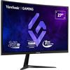 ViewSonic VX2719-PC-MHD - Gaming - monitor LED - curvo - 27 - 1920 x 1080 Full HD (1080p) @ 240 Hz - VA - 250 cd/m² - 4000:1-1 ms - 2xHDMI, DisplayPort - Speakers