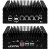 AIOPCWA N100 Firewall Mini PC Quad Core, 4 x 2.5 GBE i226V LAN Fanless Router Computer, Barebone, Micro Firewall Appliance, Support Windows OPNsense, TF Card Slot