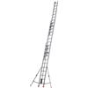 Facal Roller - 3x11 gradini, altezza 8.54 mt - Scala tripla telescopica in alluminio - Con stabilizzatori