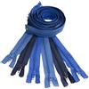 Aerzetix - Set di 6 Cerniere a Spirale N°5 75 cm Separabili con Cursore - Metallo, Nylon Poliestere - Cucitura e Riparazione creazioni Tessili - Colore tonalità Blu