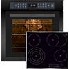 KAISER Aurark - Set di fornelli da incasso, 86 l, 15 carati, nero + piano cottura in vetroceramica, 60 cm, EH 6306 N RS+KCT 6715 F