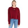 Tommy Hilfiger Tommy Jeans Felpa Donna Cropped Logo senza Cappuccio, Rosso (Rouge), S