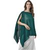 BEAUTELICATE Scialle Elegante Donna Poncho Coprispalle Chiffon Stola Cape Estivo per Sposa Damigella Cerimonia Matrimonio Abito, Verde Acqua