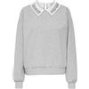 Only Onlwillow L/S O-Neck EMB. Ub Swt, Chiaro Grigio Melange, L
