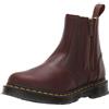 DR. MARTENS 2976 Alyson w/zips, Anfibi Donna, Dark Brown Snowplow WP Mustang Waxy Suede WP, 38 EU