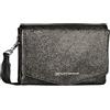 TOM TAILOR borsa a tracolla pochette Quinn Flap Bag No Zip Metallic Black antracite