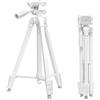 kakotopa Treppiede leggero - Testa Pan/Tilt regolabile a 5 sezioni, rotazione a 360°, compatibile con smartphone/DSLR/SLR/proiettore, perfetto per vlogging/videoconferenze/viaggi (bianco)