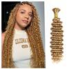 Feibin - Capelli naturali ondulati profondi in massa per trecce Boho, estensione per capelli, intreccio, capelli veri naturali non trattati, senza trama, capelli vergini brasiliani, colore naturale