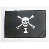 AZ FLAG Bandiera Pirata Emanuel Wynne 45x30 cm - Bandierina Dei Pirati - Teschio 30x45 cm Cordicelle