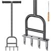 BeneLabel Aeratore per Prato, Strumento per L'Aerazione del Suolo in Acciaio Inox 4 Rebbi Vuoti per Il Taglio Manuale del Giardino Set di Pulizia Impugnatura Morbida per Sciogliere Il Terreno, 93cm