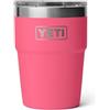 YETI Rambler Cup, Vacuum Insulated Stainless Steel Stackable Cup with Magslider Lid, Tropical Pink, 16 oz (475 ml)