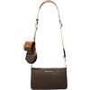 Michael Kors Borsa a tracolla con logo Jet Set con custodia (marrone), Marrone, taglia unica