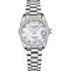 Stührling Orologio da donna Stuhrling Original - Bracciale in acciaio inossidabile con maglie, movimento al quarzo, analogico, quadrante in madreperla con data - Collezione di orologi da donna eleganti e casual