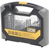 JCB - Set di punte e punte combinate - Set di accessori da 55 pezzi - Selezione di punte e punte per trapano in acciaio HSS per muratura e legno - Presentato in una resistente custodia pieghevole