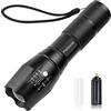 flintronic Torcia LED Potente Professionale, 2000 Lumen 5 Modalità IP67 Impermeabile Flashlight, Zoomabile Portatile Torce Tattiche per Campeggio, Escursionismo, Emergenza, Piccolo, Senza Batteria