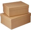 Rössler - S.O.H.O. Boxline, set da 2 contenitori rettangolari Kraft