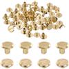 sourcing map Set di 30 viti a testa svasata Chicago, M4 x 6 mm, dorate | Met Post - Rivetti a vite per fai da te in pelle, cintura, borsa, rilegatura, artigianato
