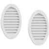 Plikc GS - Griglia di ventilazione tonda da incasso con zanzariera stampata (Foro ⌀ 150-2 Pezzi)