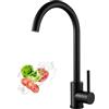 Bevankly Rubinetti neri per lavello da cucina, in acciaio inox 304