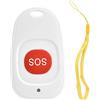 Kuuleyn Allarme pulsante di emergenza SOS, sistemi di allarme vita per anziani, allarme pulsante di emergenza SOS wireless Allarme antifurto domestico Sensore pulsante antipanico cercapersone 433 MHz