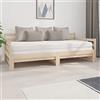 BAZZI Divano Letto 2 Posti, Dormeuse Estraibile in Legno Massello di Pino 2X(90x200) cm