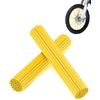 E-riding Set di 72 copriraggi universali per moto e sedie a rotelle, rivestimento per raggi di moto da cross, protezione per raggi da 20,3 a 53,3 cm, colore: giallo
