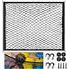 Aurobest 80 x 60cm Rete Bagagliaio Auto, può Essere Estesa Fino 160 x 120cm, Rete Portaoggetti Elastica con 4 Ganci, Organizer Tronco Elastico Estensibile per Auto Universale, Van, Truck, SUV (Nero)