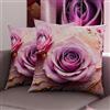 PETTI Artigiani Italiani - Coppia di Federe Cuscino 40x40 cm in Microfibra, Cuscini Arredo Camera da Letto, Divano, Salotto, Set 2 Fodere Copricuscino, Federa Floreale 06 8, 100% Made in Italy