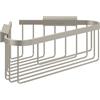 Villeroy & Boch Elements - Canestro doccia angolare angolare per montaggio a parete, mensola angolare per doccia in zinco, accessori doccia, 260 x 206 x 82 mm, nichel spazzolato opaco