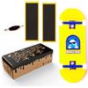 BERLION - Finger Skate per dita professionali in legno Pro concavità media, mini skateboard Fingerboard piccolo, levigatura, strumento e ruote, Finger Toys antistress (Yellow)