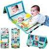 Zyluniy Giochi Montessori Neonato 0 3 6 12 Mesi, Libri di Stoffa con Specchio per Bambini, Libro Sensoriale Neonati Tummy Time Neonati Bianco e Nero Giocattoli Educativi Interattivo Regali per Neonato