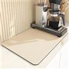 Generic Tappetino da caffè, super assorbente, per piani di lavoro, antiscivolo, senza risciacquo, tappetino assorbente per caffettiera e bancone della cucina (beige, 30 x 40 cm)